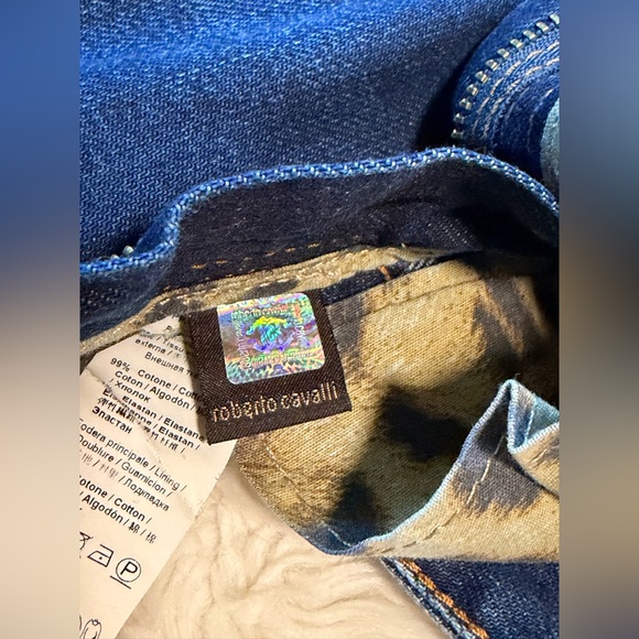 NWT Roberto Cavalli Straight Leg Skinny Jeans - Size 10 (IT46) - Picture 9 of 9